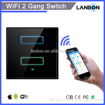 New hot mobile phone notification message function wifi switch 2 gang smart switch